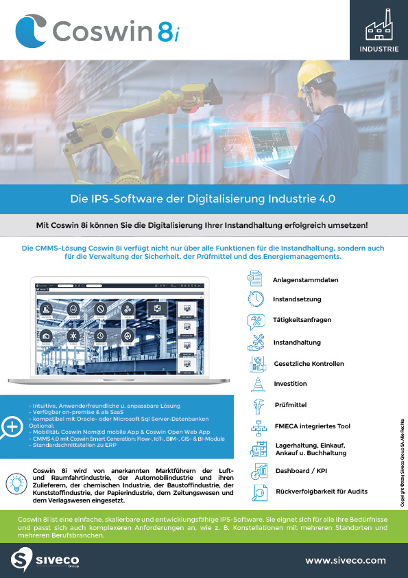 Broschüre Coswin CMMS für die Industrie