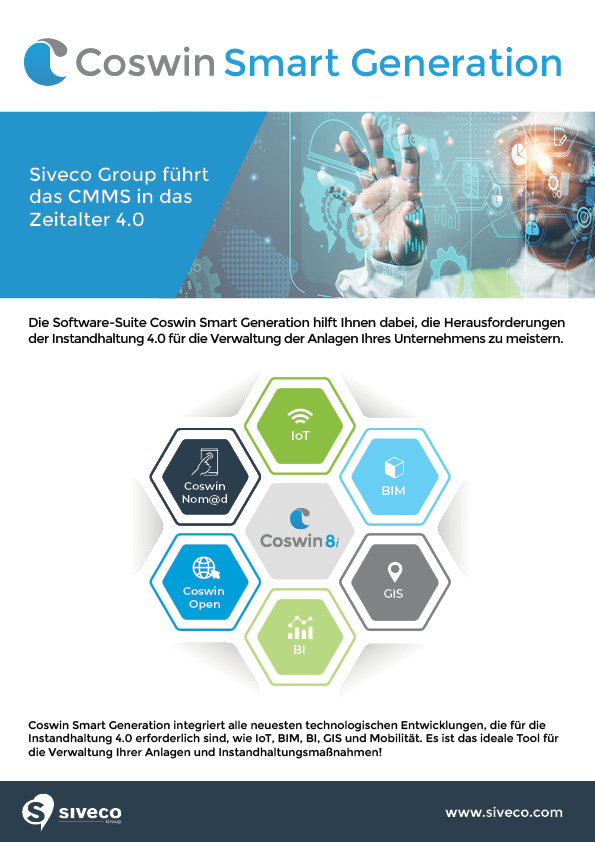 Brochure logiciel de GMAO Coswin Smart Generation
